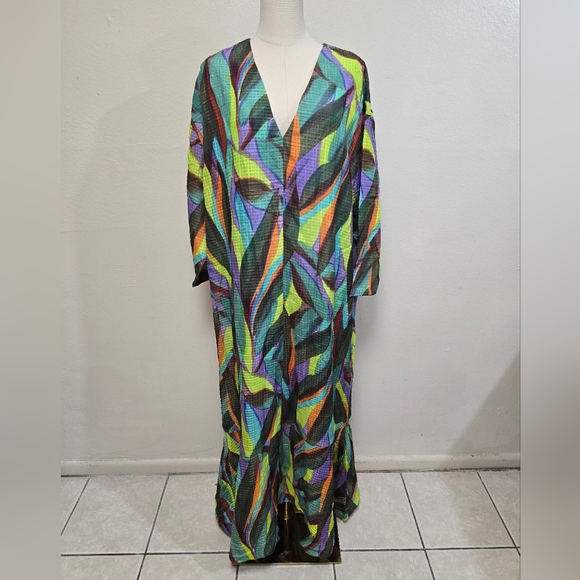 Marie Oliver Marlee Caftan Tropadelic NWT Size XL - Picture 4 of 10